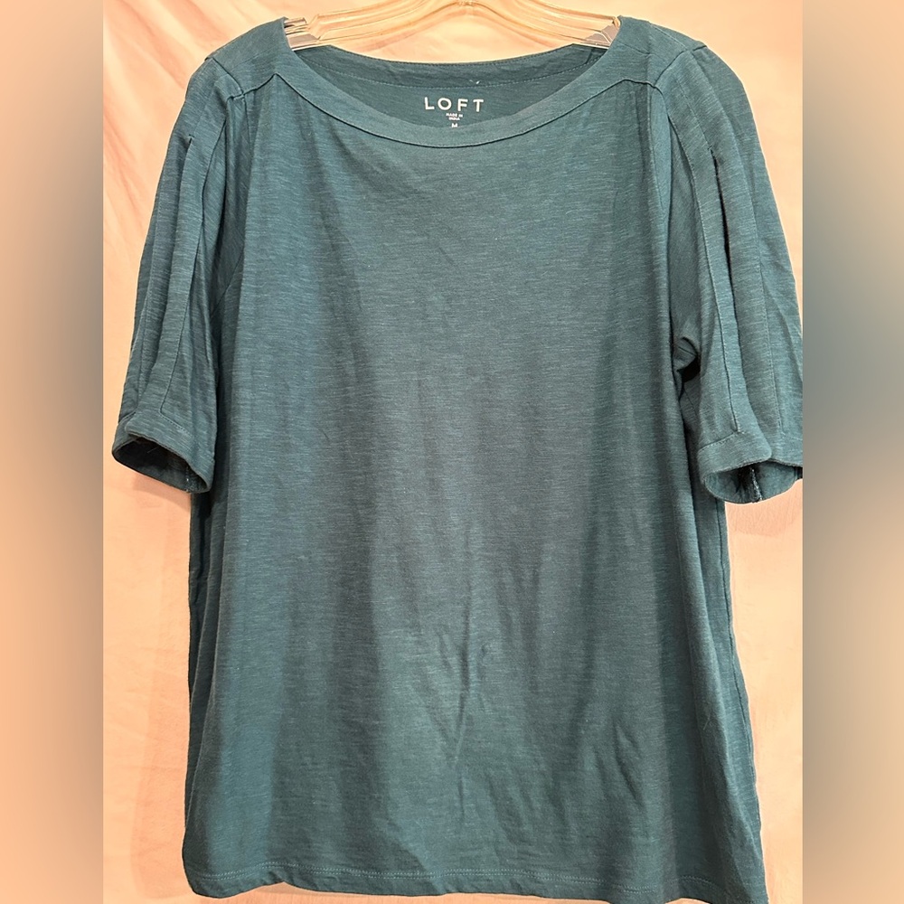 LOFT Teal Short Sleeve Top